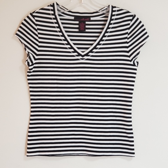 Willi Smith Tops - Stripe Tee, Cap Sleeve, Willi Smith, Sz S